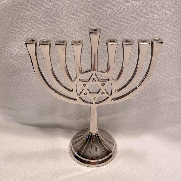 Other - Silver Menorah 9” Tall